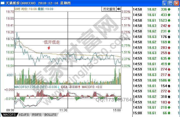 天通股份分時(shí)圖